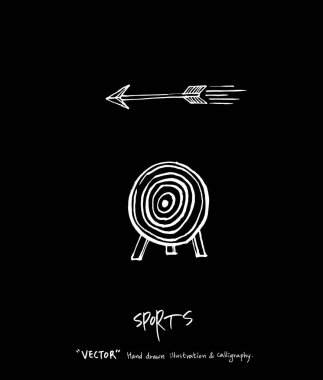 Spor poster / yarım yamalak eğlence illüstrasyon - vektör