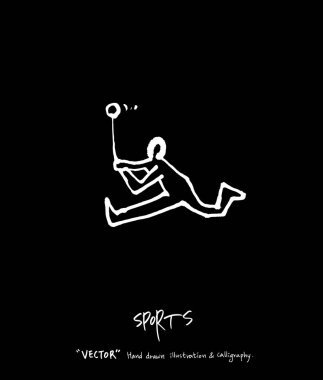 Spor poster / yarım yamalak eğlence illüstrasyon - vektör