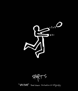 Spor poster / yarım yamalak eğlence illüstrasyon - vektör