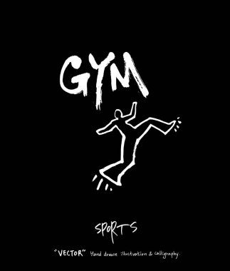 Spor poster / yarım yamalak eğlence illüstrasyon - vektör