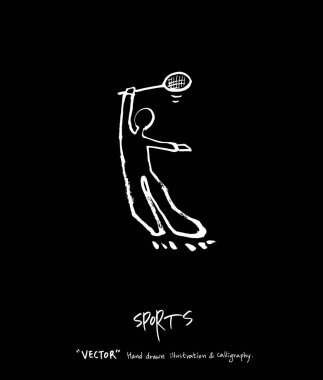 Spor poster / yarım yamalak eğlence illüstrasyon - vektör