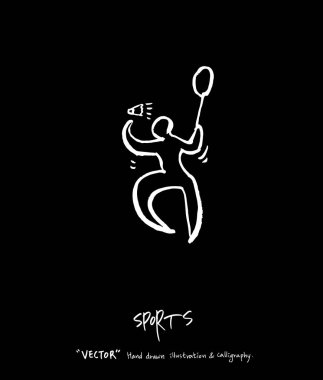 Spor poster / yarım yamalak eğlence illüstrasyon - vektör