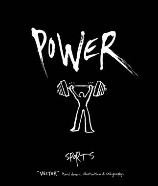 Spor poster / yarım yamalak eğlence illüstrasyon - vektör