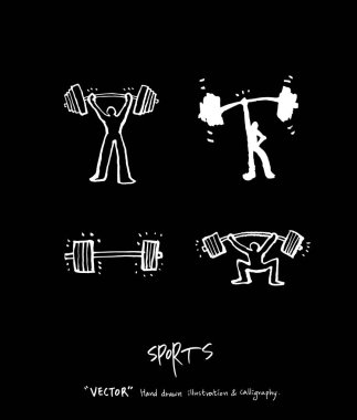 Spor poster / yarım yamalak eğlence illüstrasyon - vektör