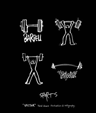 Spor poster / yarım yamalak eğlence illüstrasyon - vektör