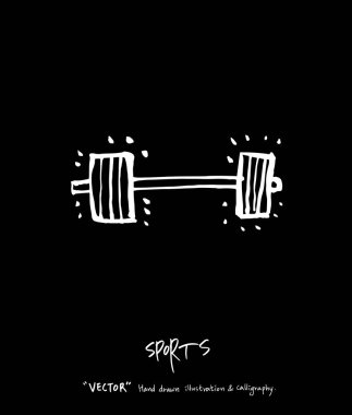 Spor poster / yarım yamalak eğlence illüstrasyon - vektör