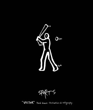 Spor poster / yarım yamalak eğlence illüstrasyon - vektör