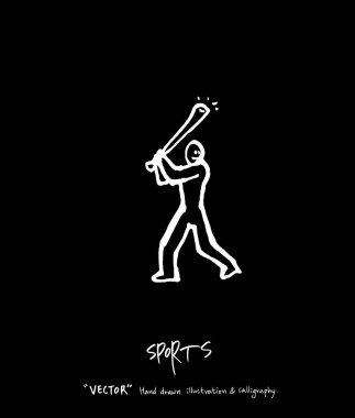 Spor poster / yarım yamalak eğlence illüstrasyon - vektör