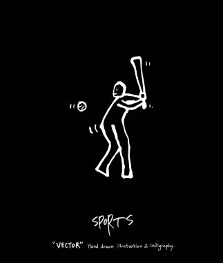 Spor poster / yarım yamalak eğlence illüstrasyon - vektör