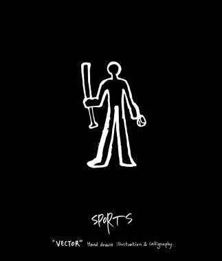 Spor poster / yarım yamalak eğlence illüstrasyon - vektör