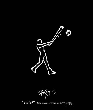 Spor poster / yarım yamalak eğlence illüstrasyon - vektör