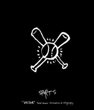 Spor poster / yarım yamalak eğlence illüstrasyon - vektör