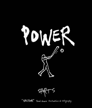 Spor poster / yarım yamalak eğlence illüstrasyon - vektör