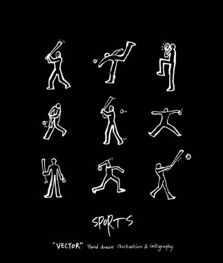 Spor poster / yarım yamalak eğlence illüstrasyon - vektör