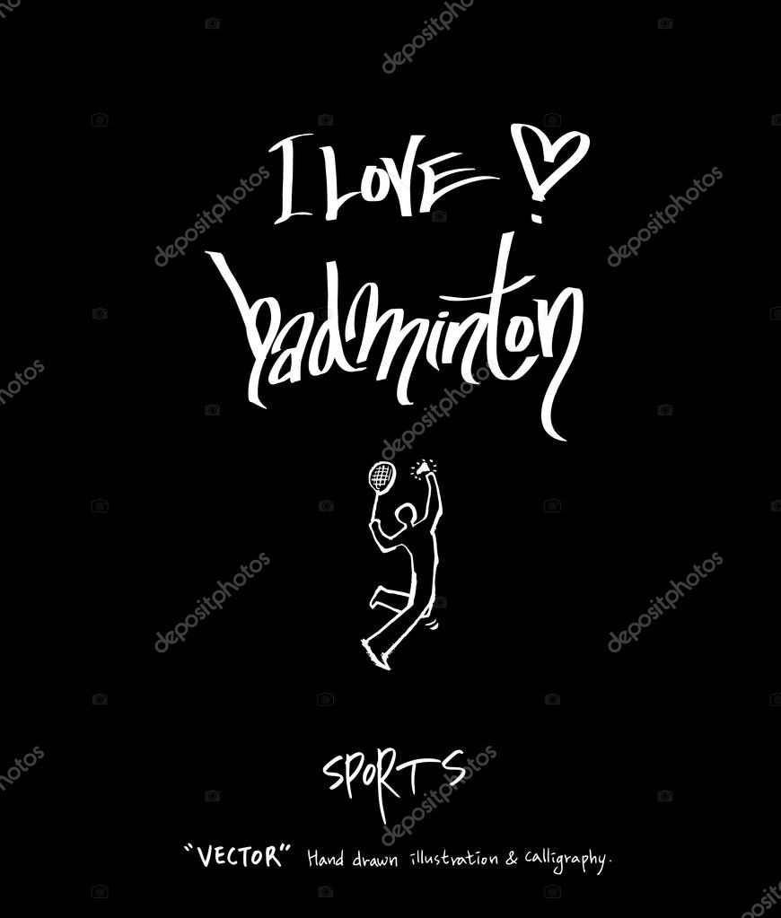 Sport poster / Sketchy leisure illustration - vector