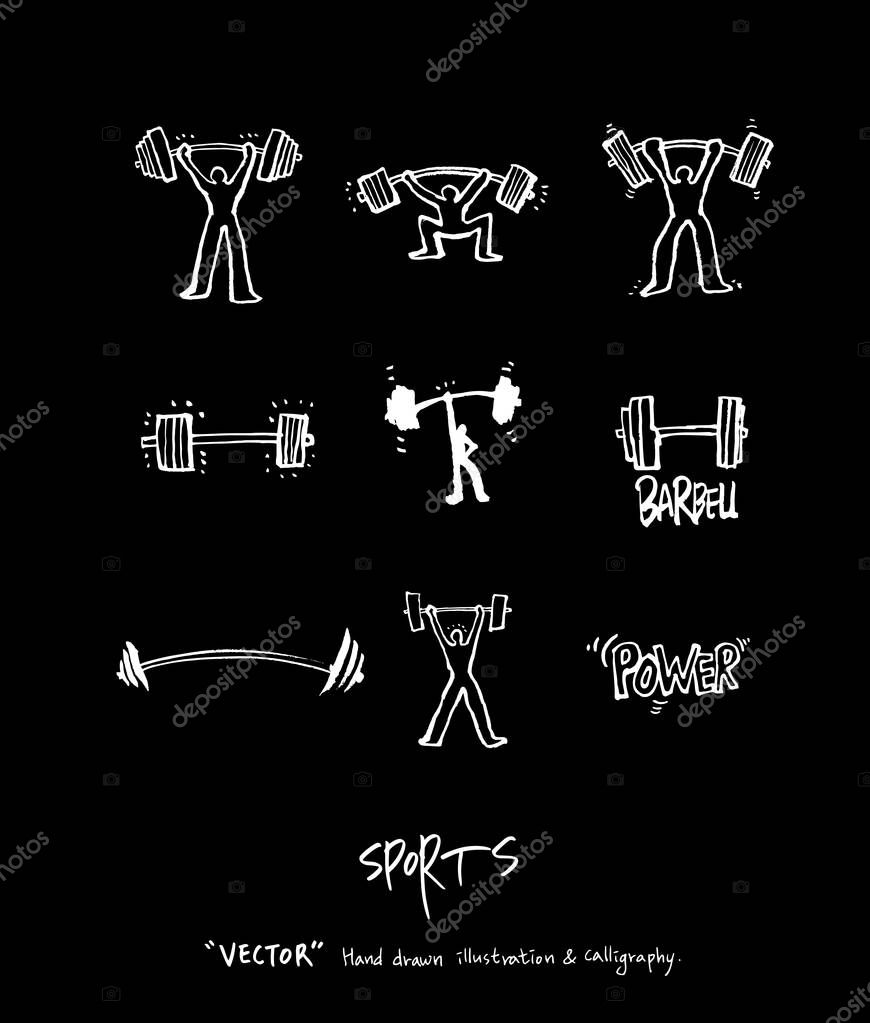 Sport poster / Sketchy leisure illustration - vector