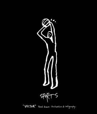 Spor poster / yarım yamalak eğlence illüstrasyon - vektör