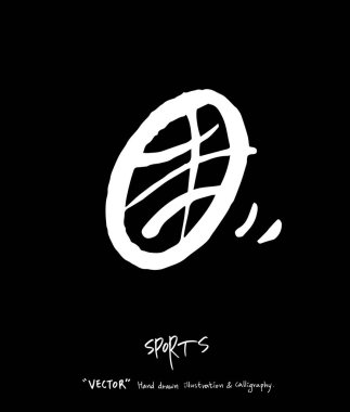 Spor poster / yarım yamalak eğlence illüstrasyon - vektör