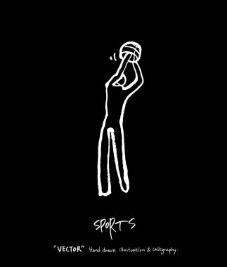 Spor poster / yarım yamalak eğlence illüstrasyon - vektör