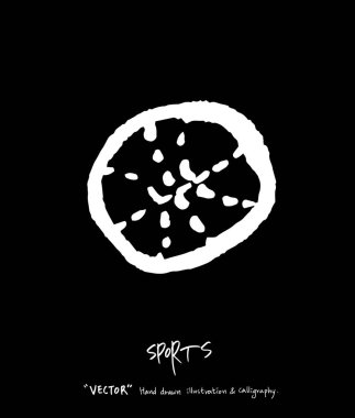 Spor poster / yarım yamalak eğlence illüstrasyon - vektör