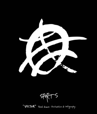 Spor poster / yarım yamalak eğlence illüstrasyon - vektör