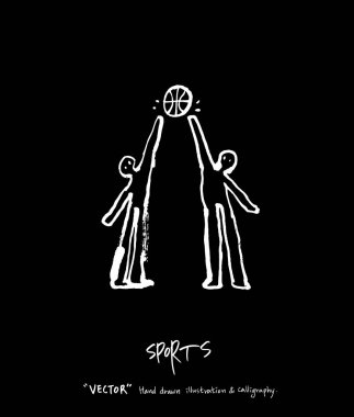 Spor poster / yarım yamalak eğlence illüstrasyon - vektör