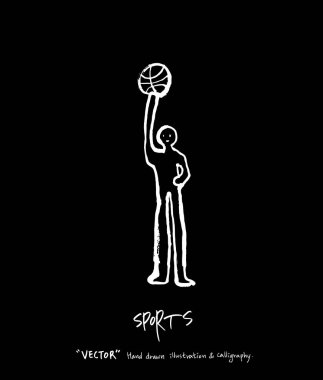 Spor poster / yarım yamalak eğlence illüstrasyon - vektör