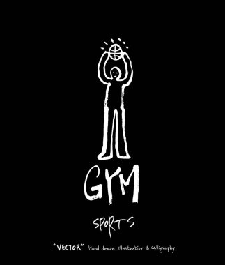 Spor poster / yarım yamalak eğlence illüstrasyon - vektör