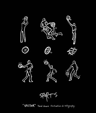 Spor poster / yarım yamalak eğlence illüstrasyon - vektör