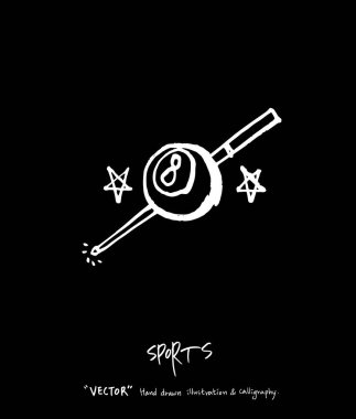 Spor poster / yarım yamalak eğlence illüstrasyon - vektör