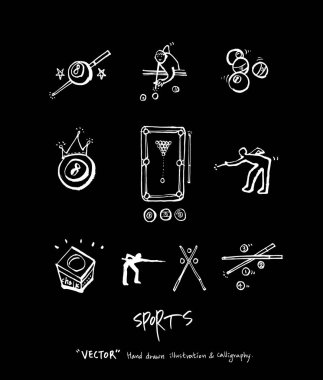 Spor poster / yarım yamalak eğlence illüstrasyon - vektör