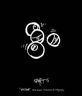 Spor poster / yarım yamalak eğlence illüstrasyon - vektör