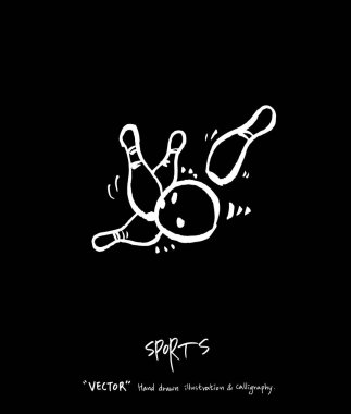 Spor poster / yarım yamalak eğlence illüstrasyon - vektör