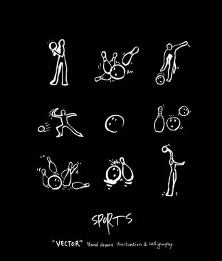 Spor poster / yarım yamalak eğlence illüstrasyon - vektör