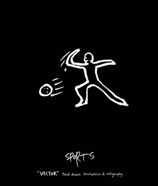 Spor poster / yarım yamalak eğlence illüstrasyon - vektör