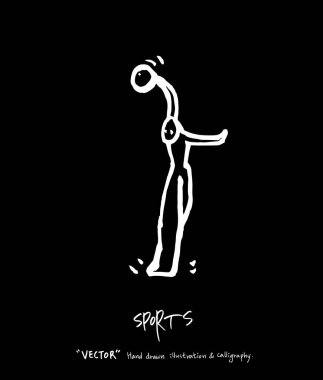 Spor poster / yarım yamalak eğlence illüstrasyon - vektör