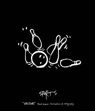 Spor poster / yarım yamalak eğlence illüstrasyon - vektör