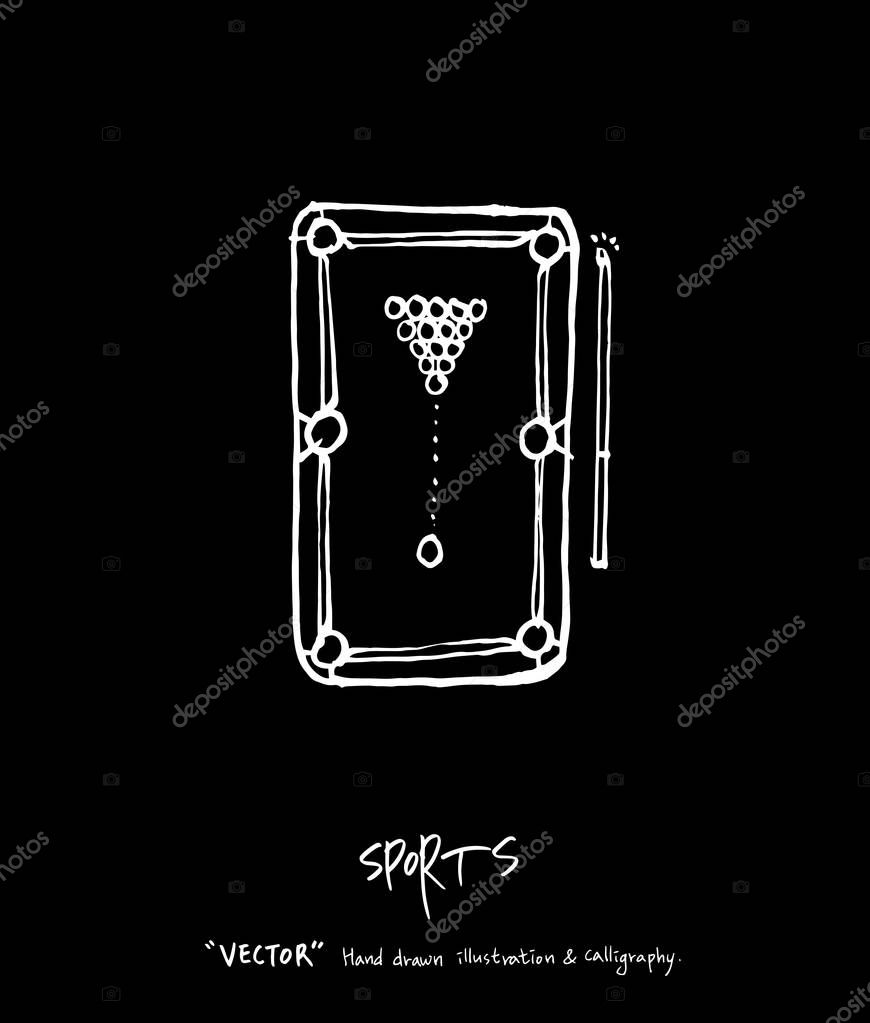 Sport poster / Sketchy leisure illustration - vector