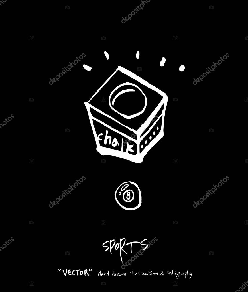 Sport poster / Sketchy leisure illustration - vector