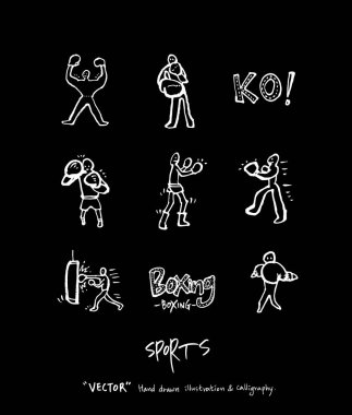 Spor poster / yarım yamalak eğlence illüstrasyon - vektör