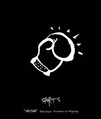 Spor poster / yarım yamalak eğlence illüstrasyon - vektör