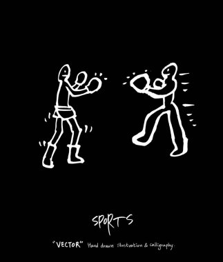 Spor poster / yarım yamalak eğlence illüstrasyon - vektör