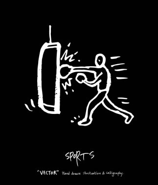 Spor poster / yarım yamalak eğlence illüstrasyon - vektör