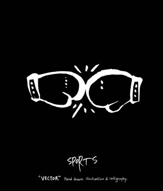 Spor poster / yarım yamalak eğlence illüstrasyon - vektör