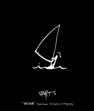 Spor poster / yarım yamalak eğlence illüstrasyon - vektör