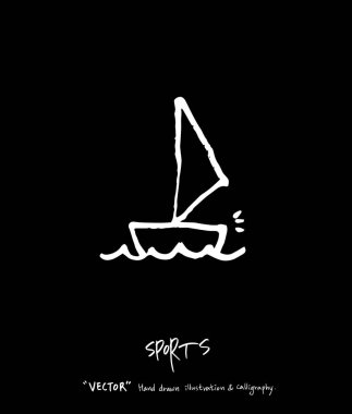 Spor poster / yarım yamalak eğlence illüstrasyon - vektör