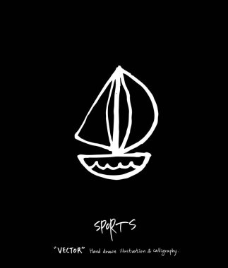 Spor poster / yarım yamalak eğlence illüstrasyon - vektör