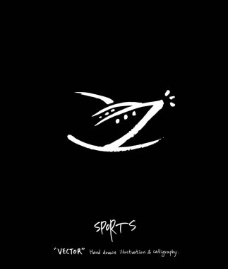 Spor poster / yarım yamalak eğlence illüstrasyon - vektör