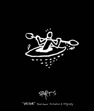 Spor poster / yarım yamalak eğlence illüstrasyon - vektör