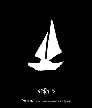 Spor poster / yarım yamalak eğlence illüstrasyon - vektör